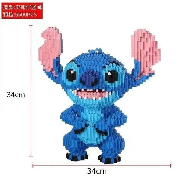 Disney Stitch Dev Yapı Bloğu – Masa Üstü Dekor ve Puzzle Oyuncağı