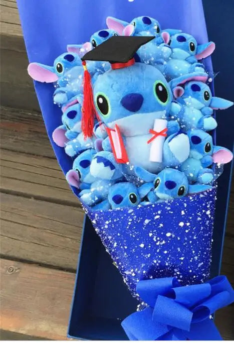 Kawaii Stitch Sabun Çiçekli Peluş Oyuncak