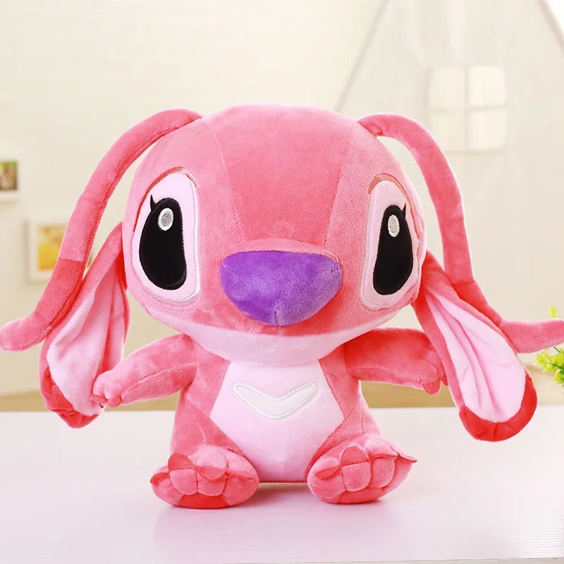 35–65cm Disney Aoger Lilo & Stitch Angel Peluş Oyuncak – Kawaii Yastık, Sevimli Hediye Serisi