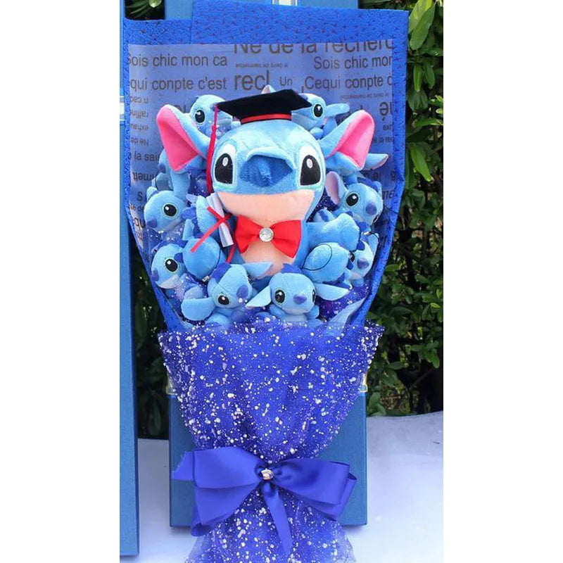 Kawaii Stitch Sabun Çiçekli Peluş Oyuncak