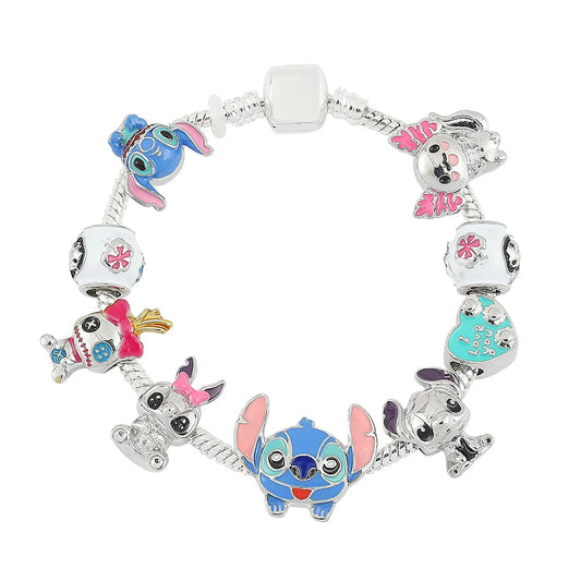 Stitch Boncuklu Charm Bileklik