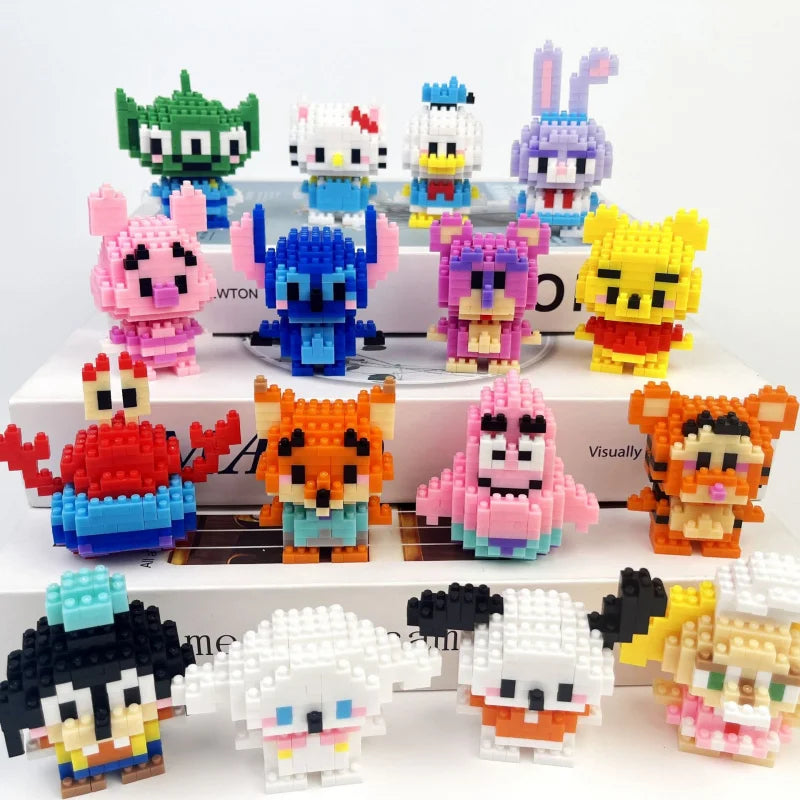 Sevimli Stitch Yapı Blokları – El Yapımı Puzzle ve Hediye Seti