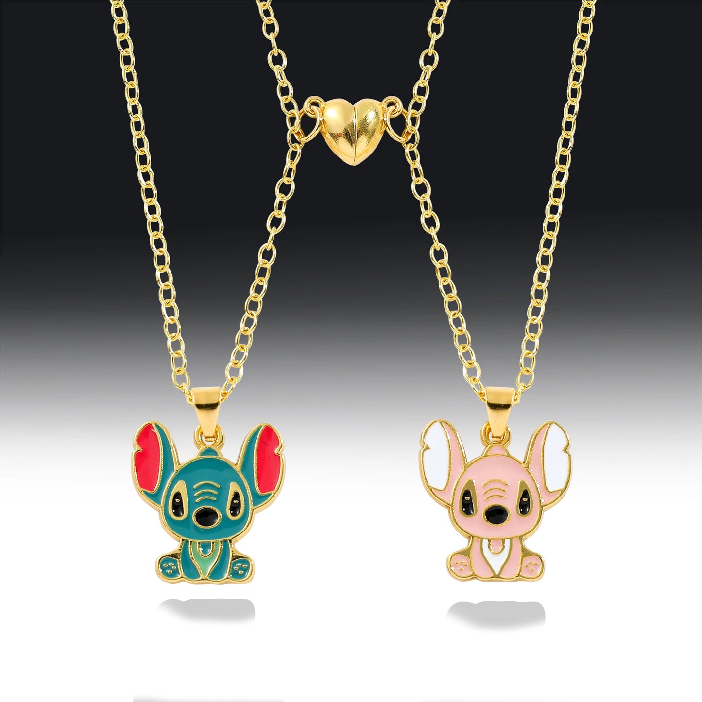 Stitch & Angel Kalp Sevgili Kolyesi