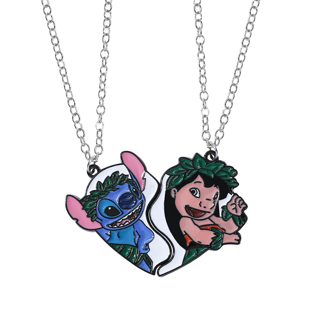 Stitch & Angel Kalp Sevgili Kolyesi