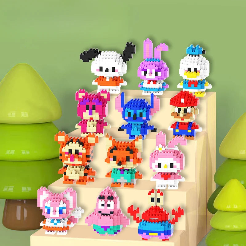 Sevimli Stitch Yapı Blokları – El Yapımı Puzzle ve Hediye Seti