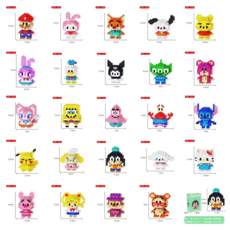 Sevimli Stitch Yapı Blokları – El Yapımı Puzzle ve Hediye Seti