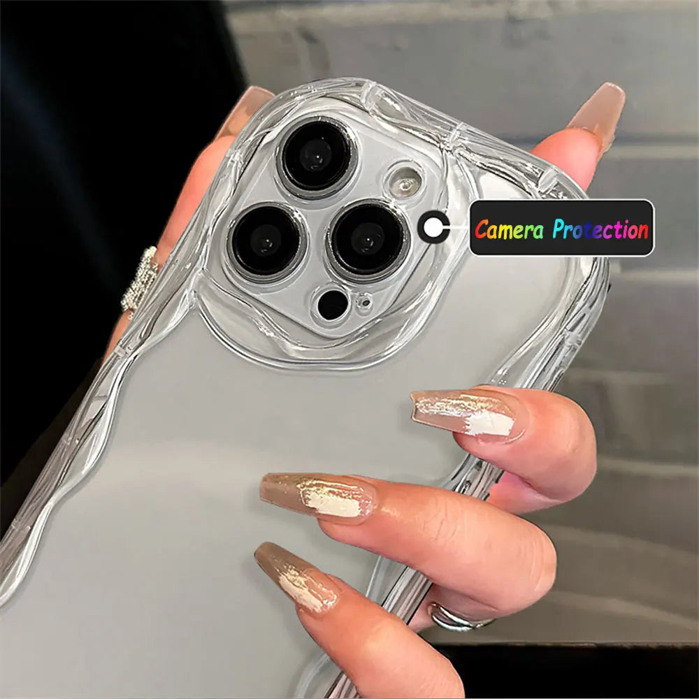 Stitch Desenli Şeffaf iPhone Kılıfı