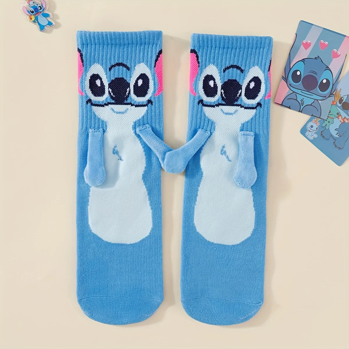 Stitch Manyetik El Ele Çorap