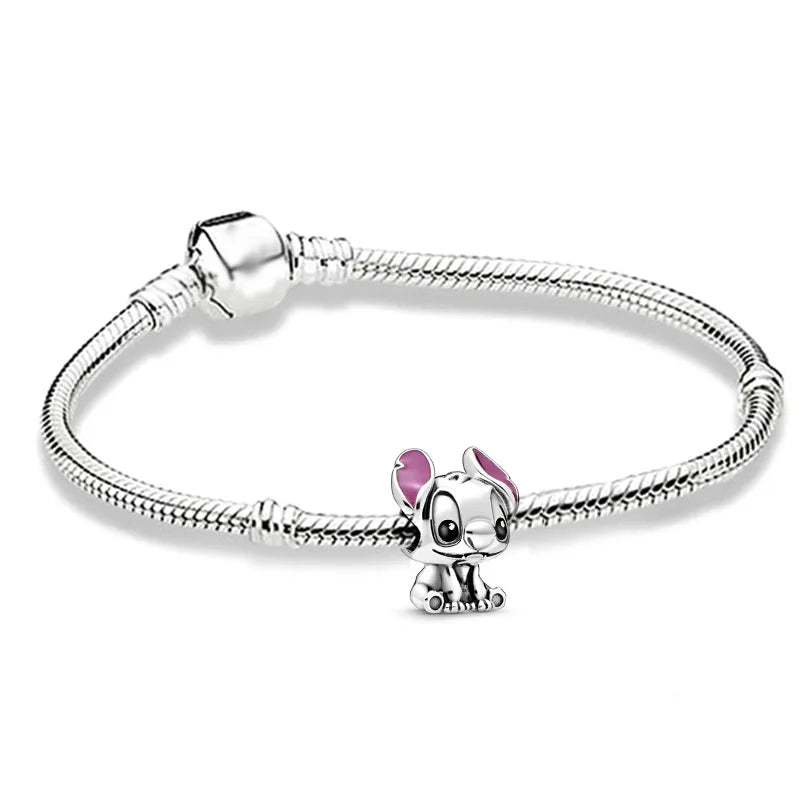 Stitch Boncuklu Charm Bileklik