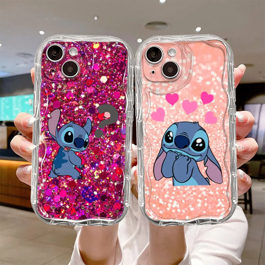 Stitch Desenli Şeffaf iPhone Kılıfı
