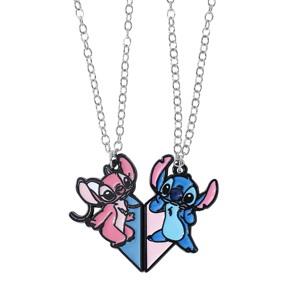 Stitch & Angel Kalp Sevgili Kolyesi