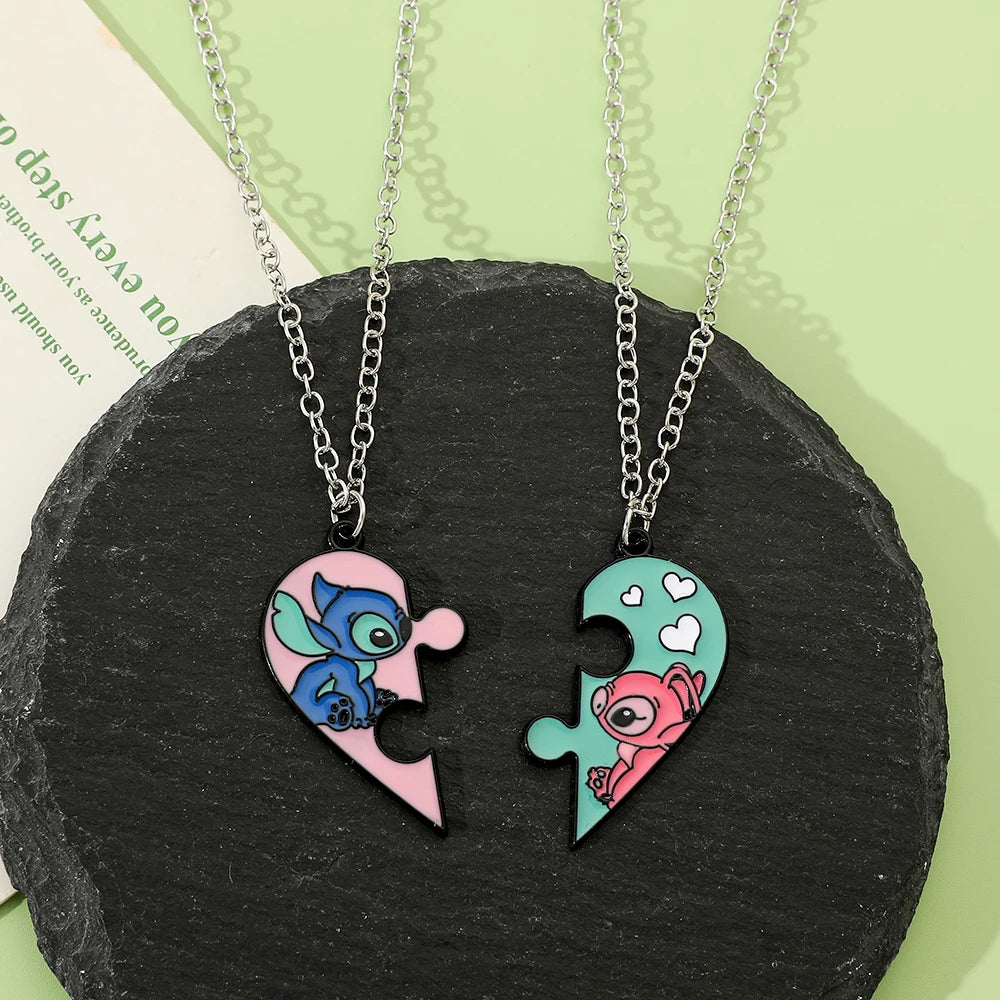 Stitch & Angel Kalp Sevgili Kolyesi