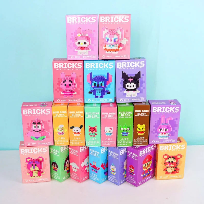 Sevimli Stitch Yapı Blokları – El Yapımı Puzzle ve Hediye Seti