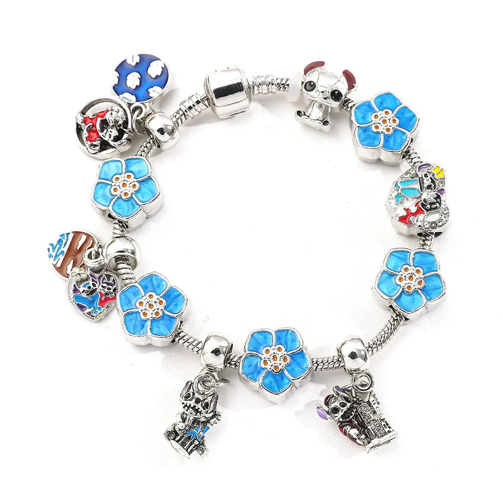 Stitch Boncuklu Charm Bileklik